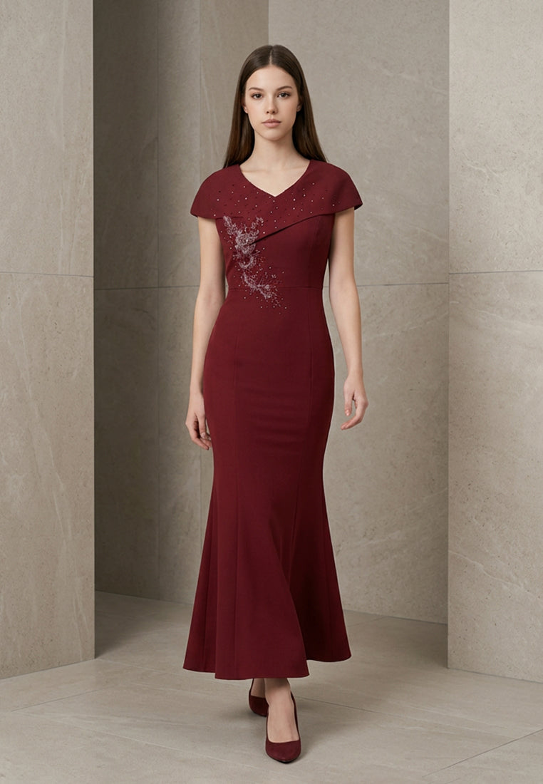 BebeButterfly Sequins Maxi Dinner Dress
