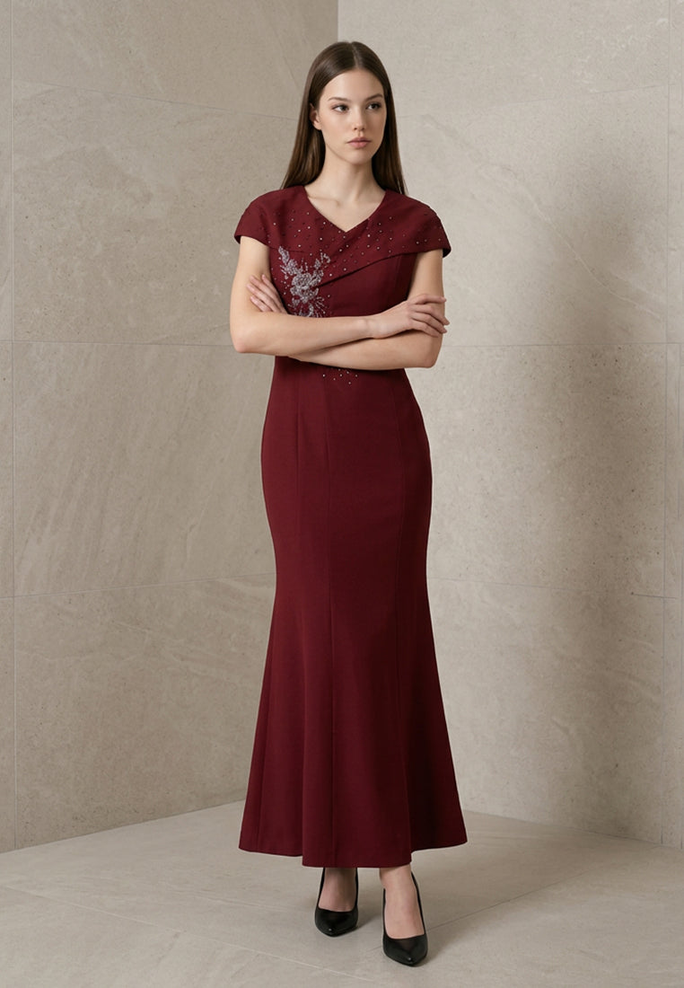BebeButterfly Sequins Maxi Dinner Dress