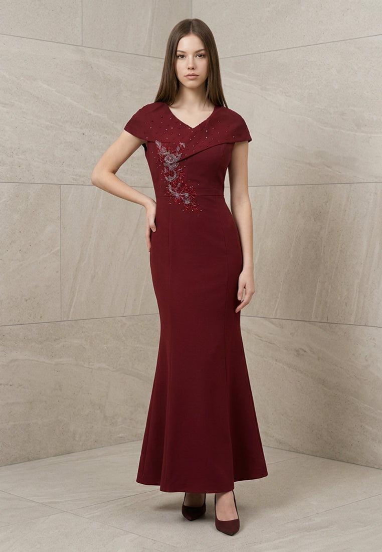 BebeButterfly Sequins Maxi Dinner Dress