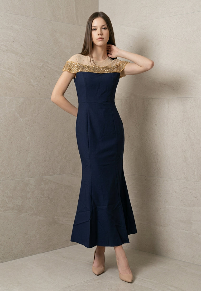 BebeButterfly Sequins Maxi Dinner Dress