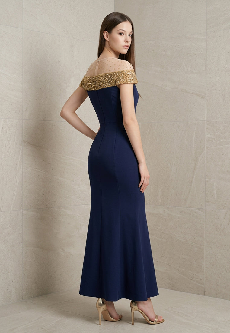 BebeButterfly Sequins Maxi Dinner Dress