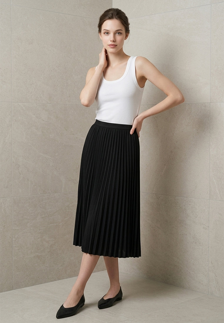 BebeBeige Stretchable Midi Skirt