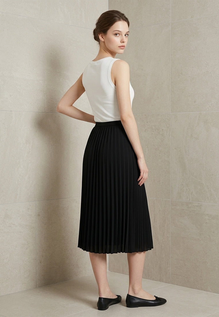 BebeBeige Stretchable Midi Skirt