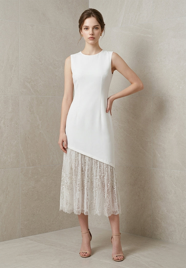 BebeBeige Sleeveless Midi Dress