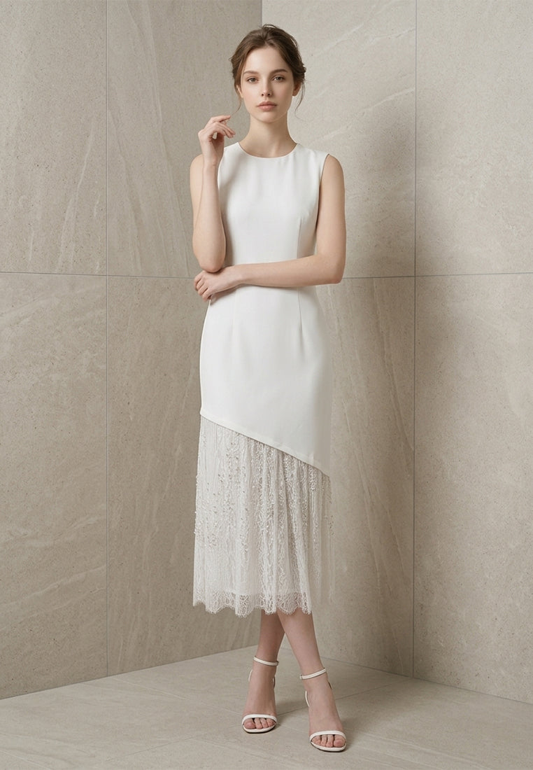 BebeBeige Sleeveless Midi Dress