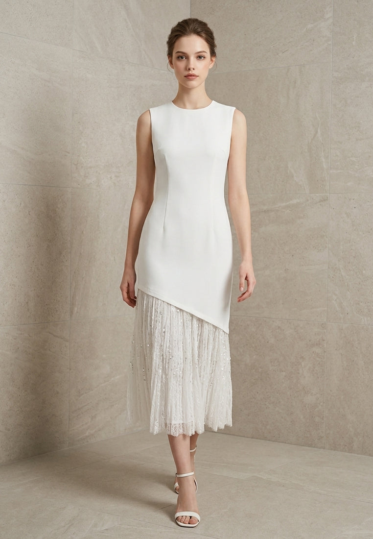 BebeBeige Sleeveless Midi Dress