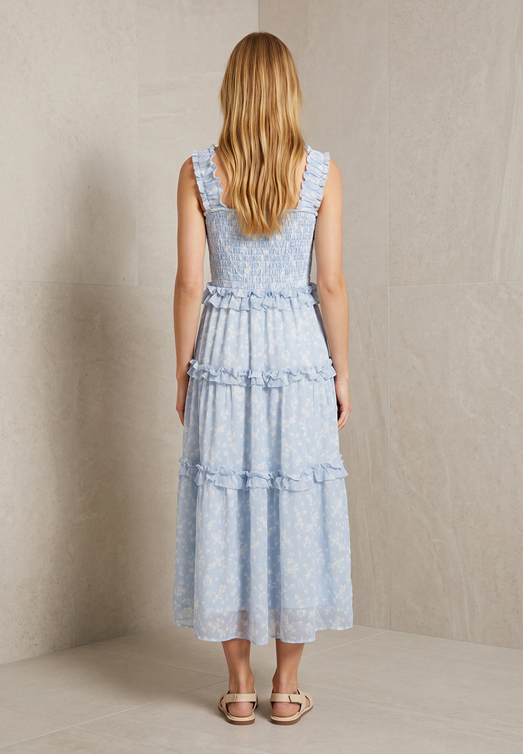 Plain B. Floral Layer Midi Dress