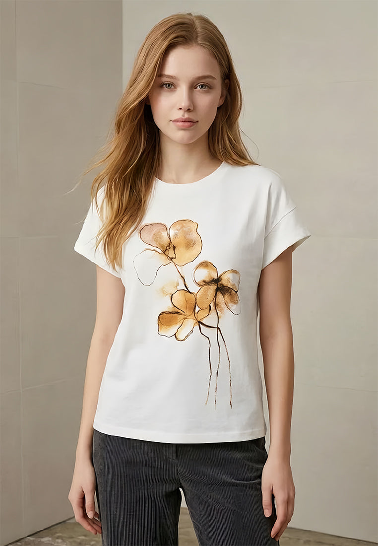 Plain B. Floral Graphic Short Sleeve T-Shirt