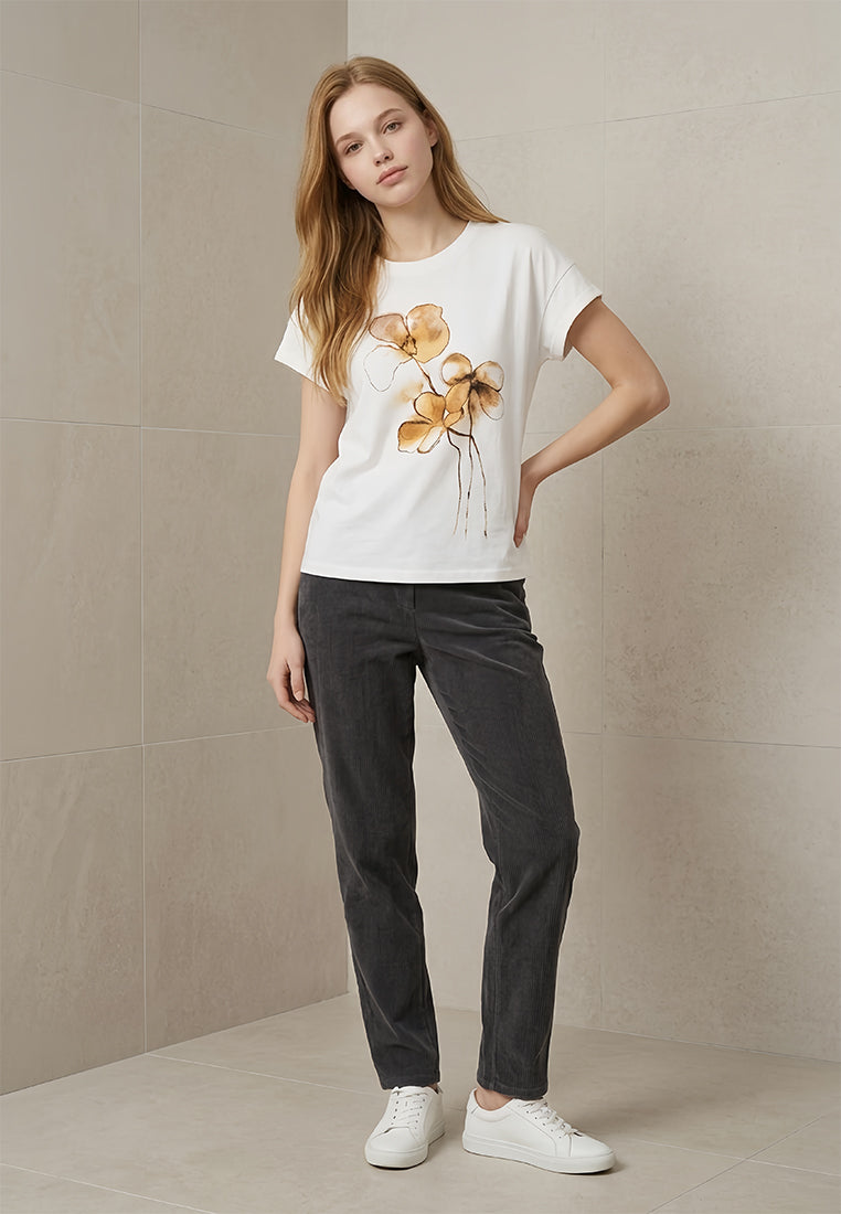 Plain B. Floral Graphic Short Sleeve T-Shirt