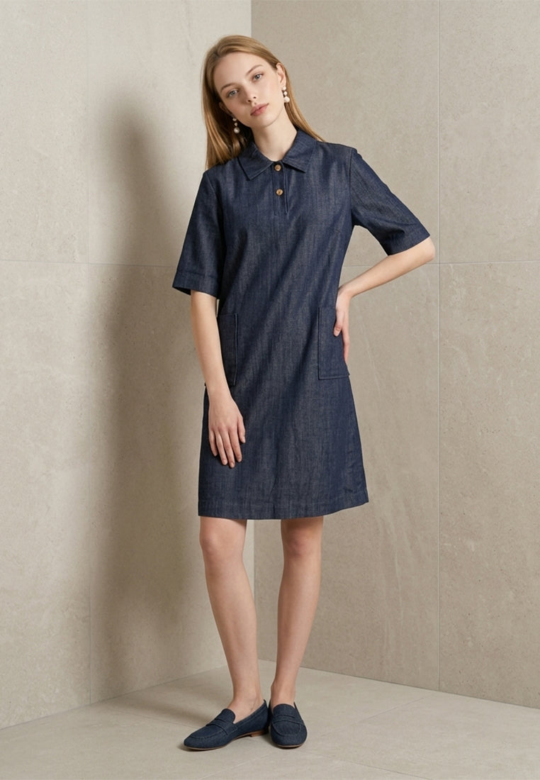 Plain B. Short Sleeve Polo Shirt Dress