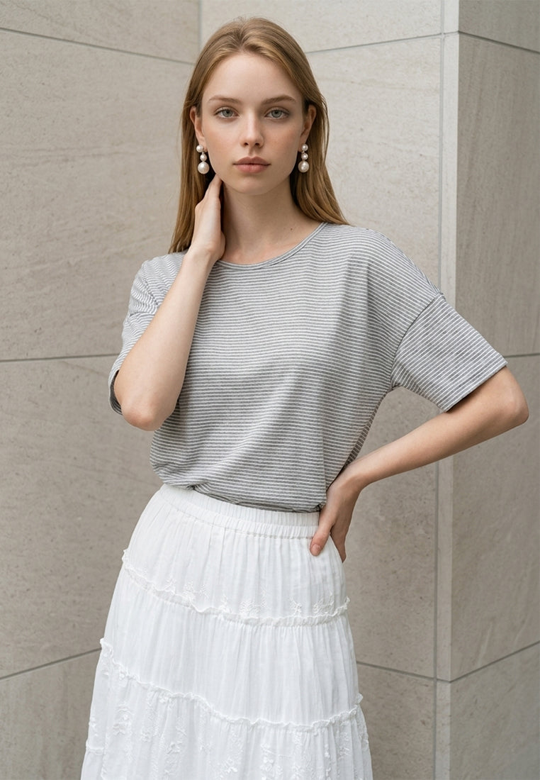 Plain B. Striped Short Sleeve T-Shirt