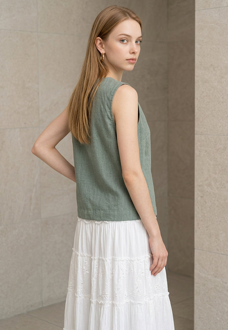Plain B. Sleeveless Denim Vest