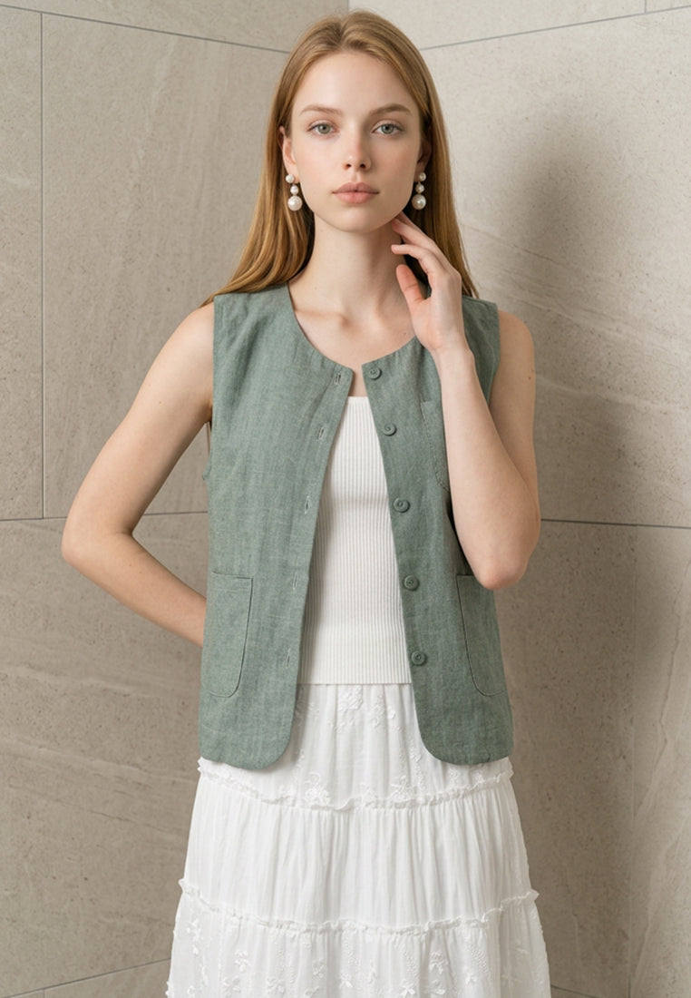 Plain B. Sleeveless Denim Vest