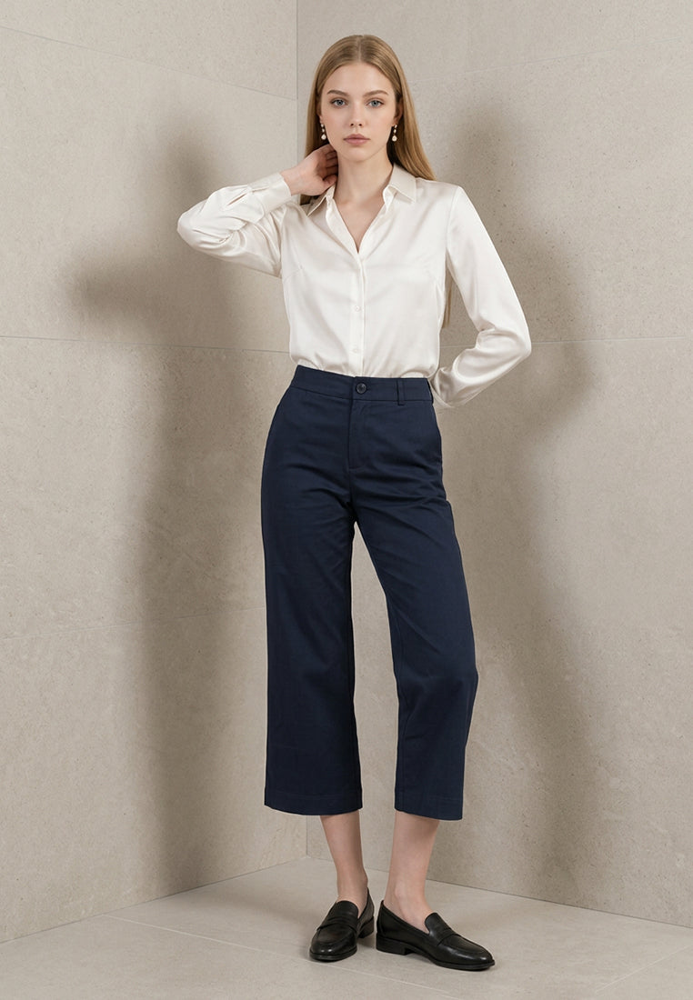 Plain B. Hight Waist Boot Cropped Trousers