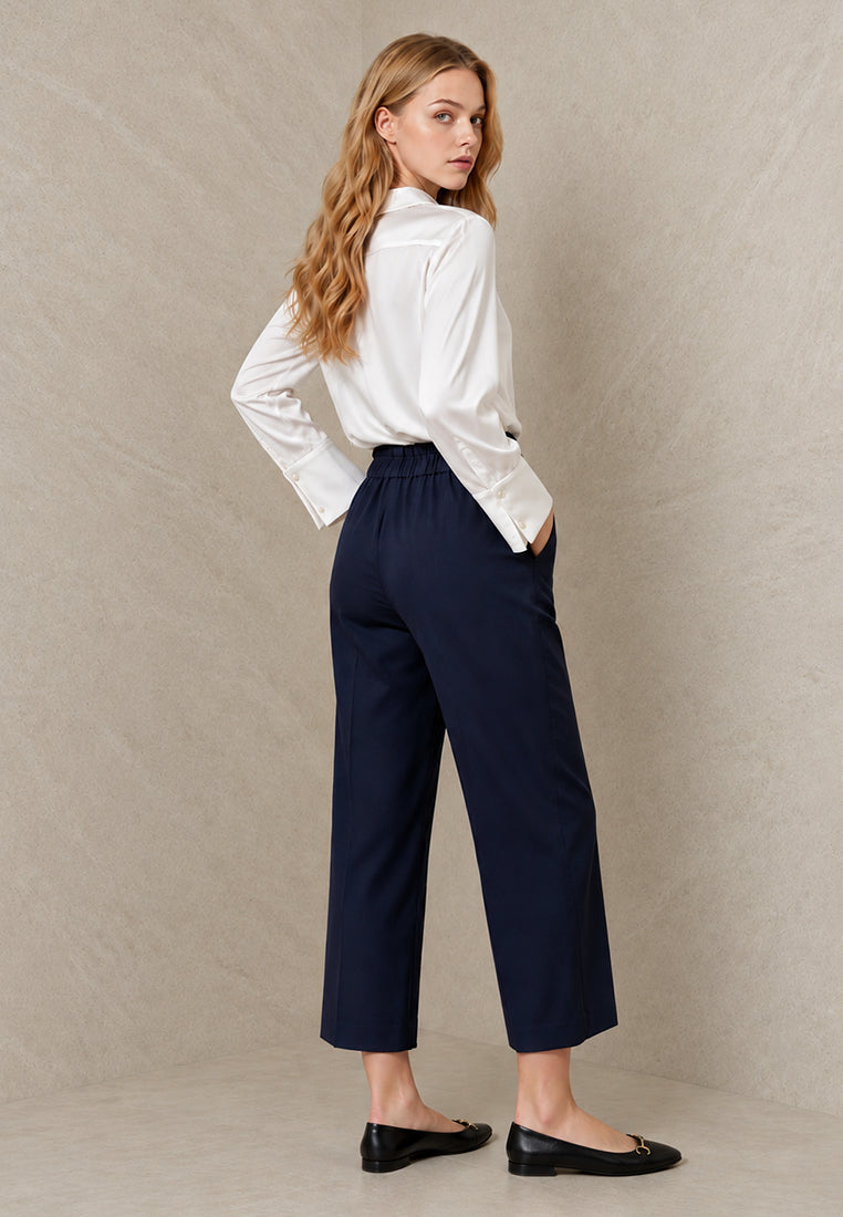 Plain B. Hight Waist Boot Cropped Trousers