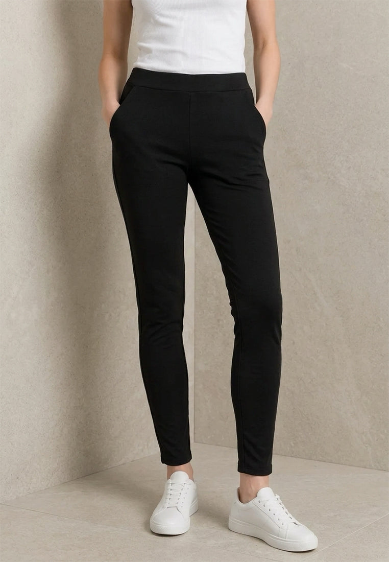 Plain B. High-Waist Ankle Skinny Legging with Pockets