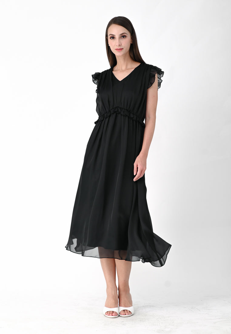 BebeBeige Sleeveless Midi Dress