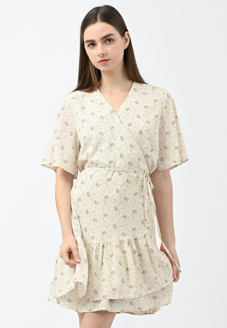Plain B. Floral Print Wrap Dress