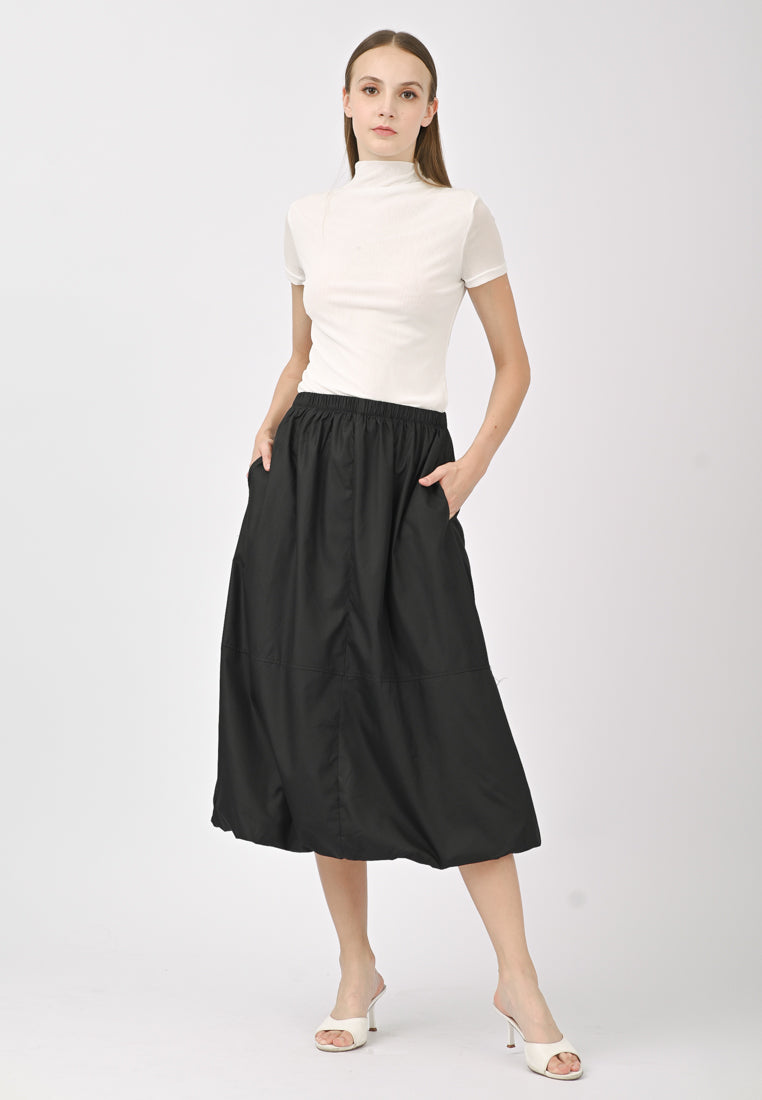 Plain B. Stretchable Midi Skirt