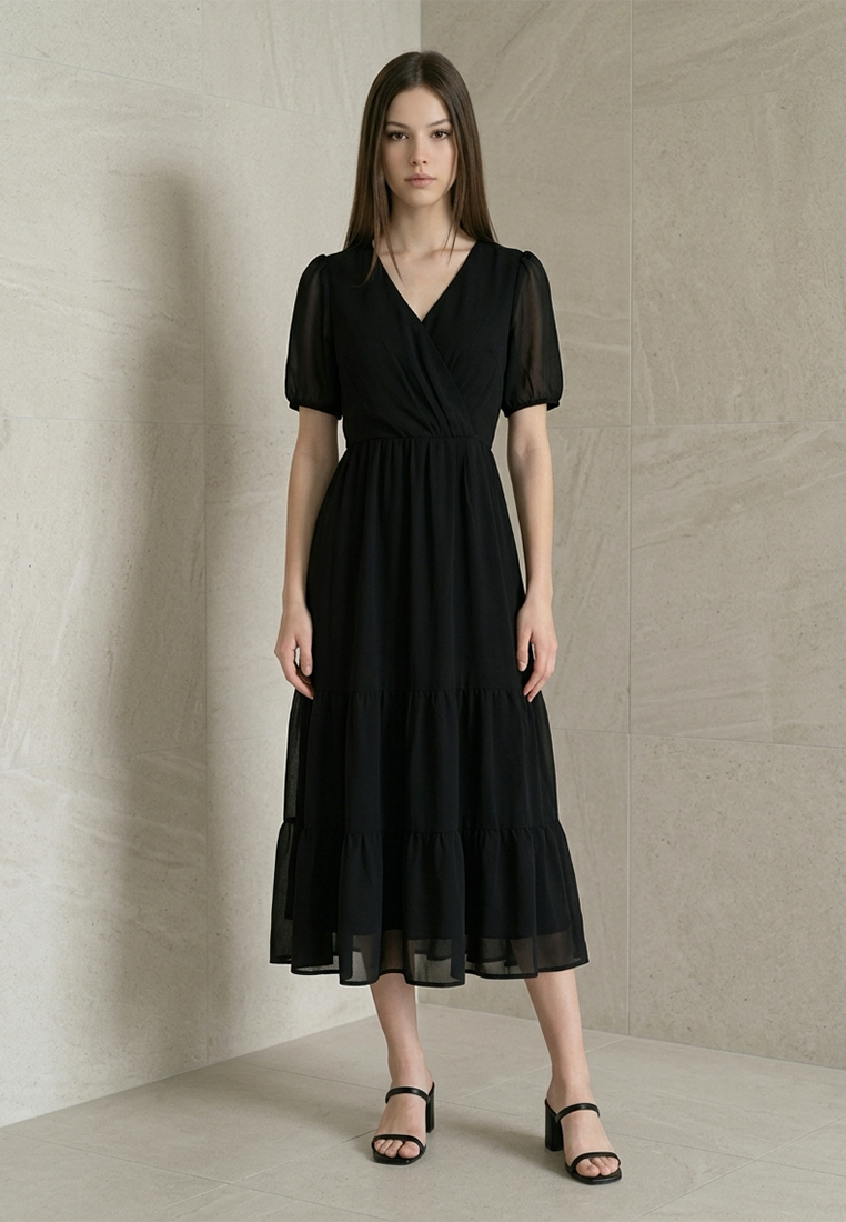 BebeButterfly Short Sleeve Dress