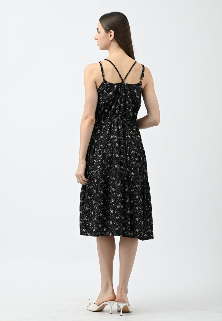 Plain B. Strap Floral Dress