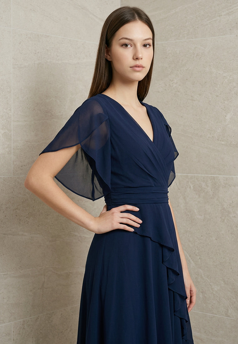 BebeButterfly Chiffon Midi Dress