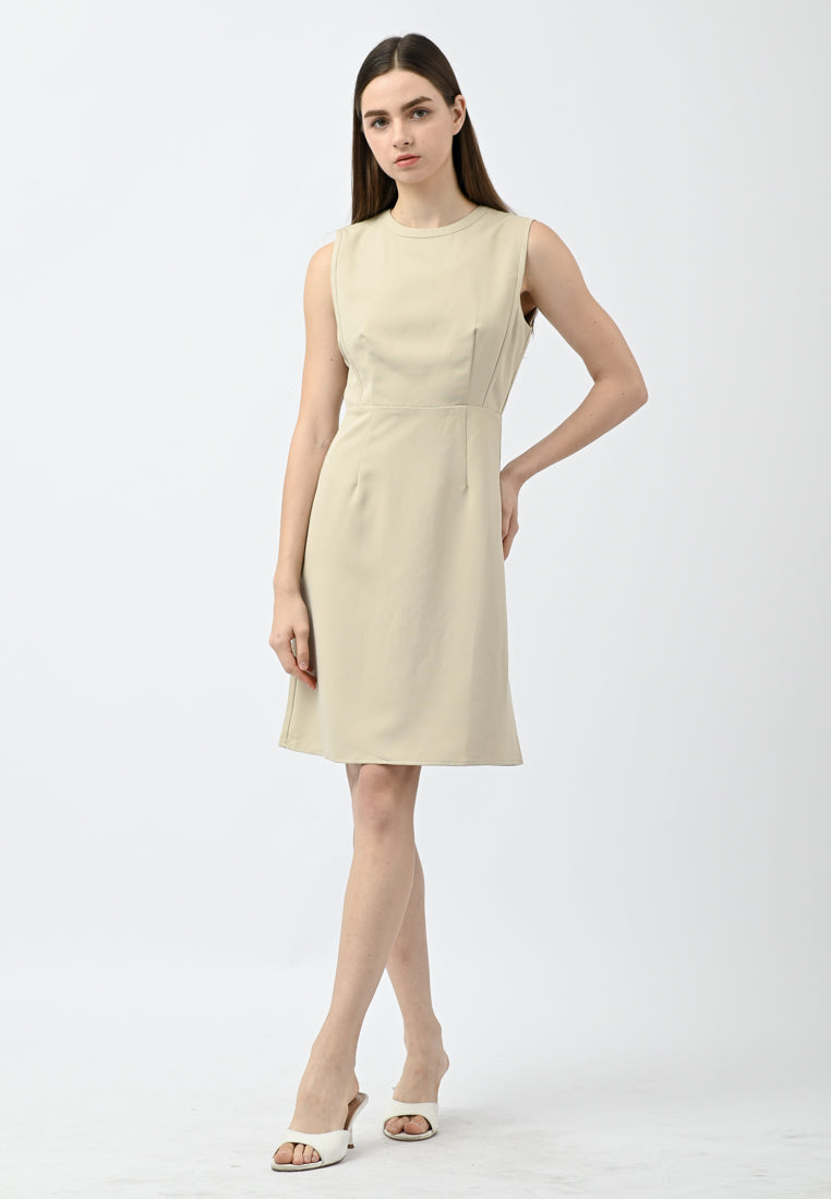 BebeBeige Sleeveless Work Dress