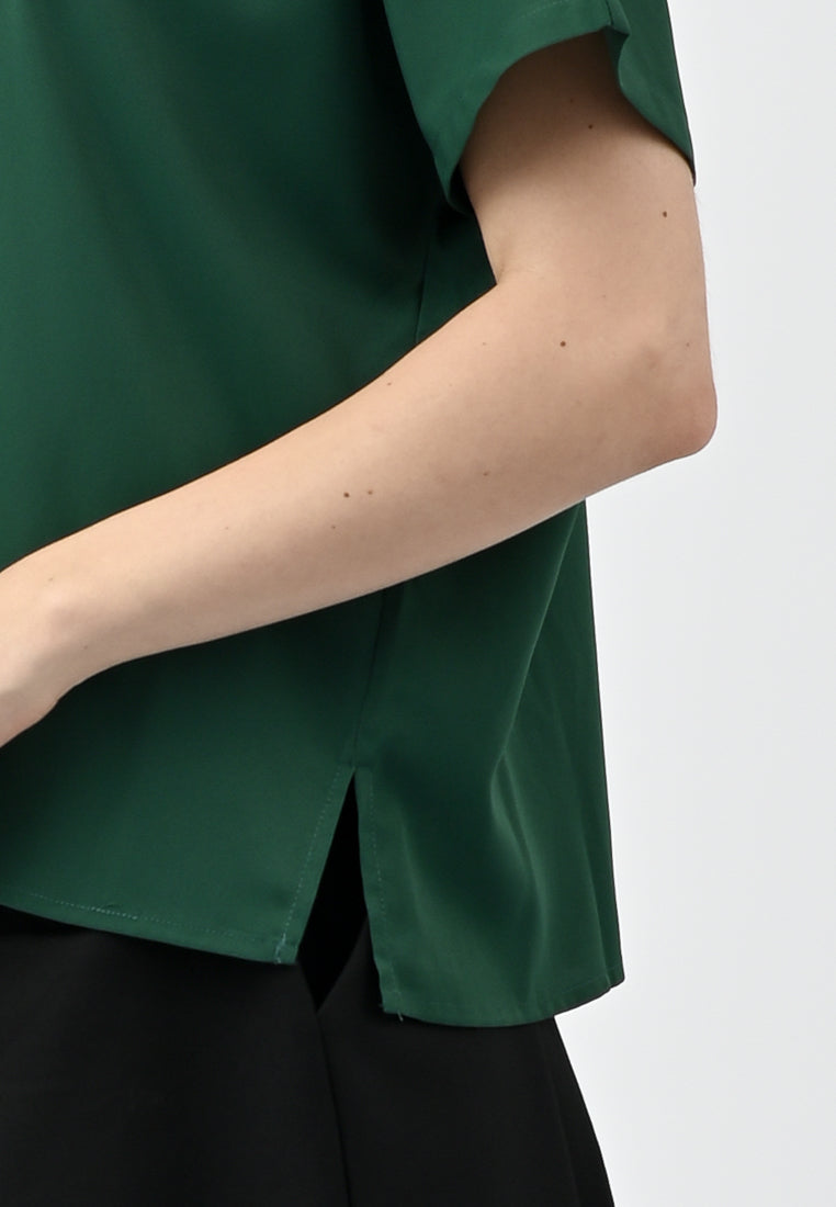 BebeBeige Collar Shirt Top