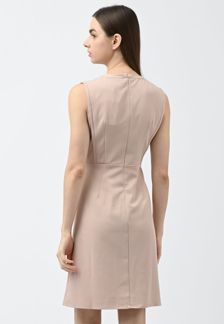 BebeBeige Sleeveless Work Dress