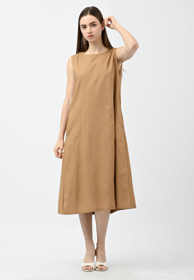 Plain B. Sleeveless Linen Dress
