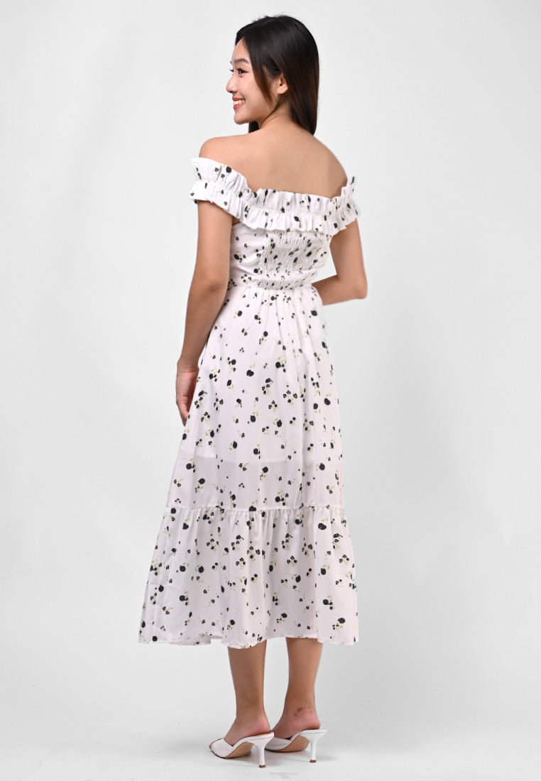 Plain B. Off-Shoulder Dress