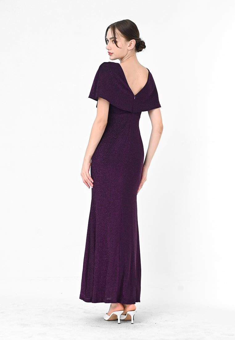 BebeButterfly Glitter Maxi Dinner Dress