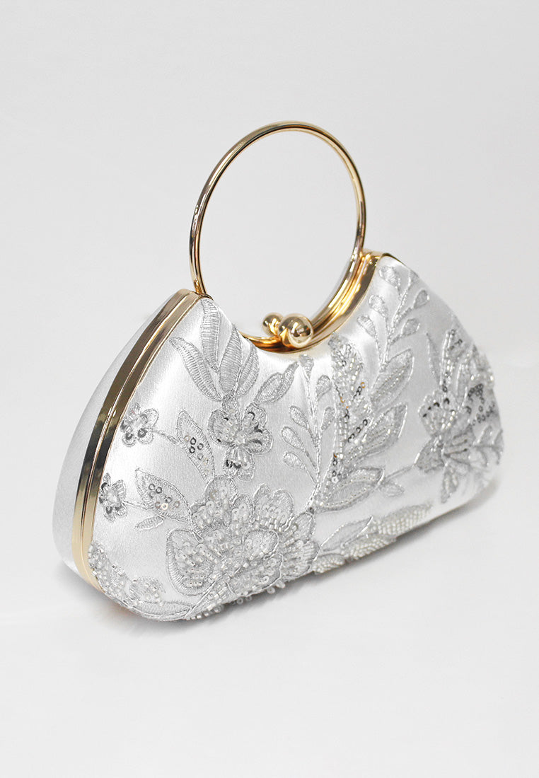 BeryBerries Embroidered Handle Clutch Bags