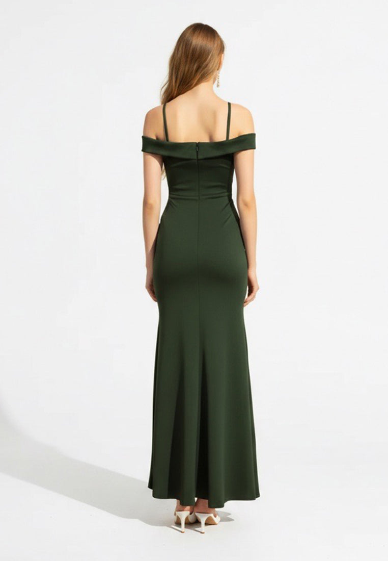 BebeBeige Off Shoulder Dinner Dress