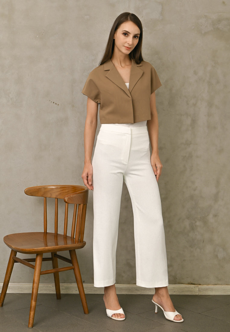 BebeBeige Cap Sleeve Short Blazer