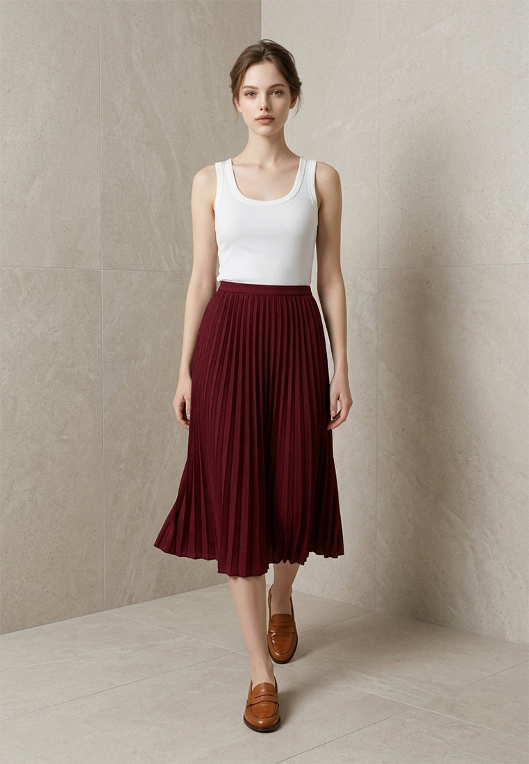 BebeBeige Stretchable Midi Skirt