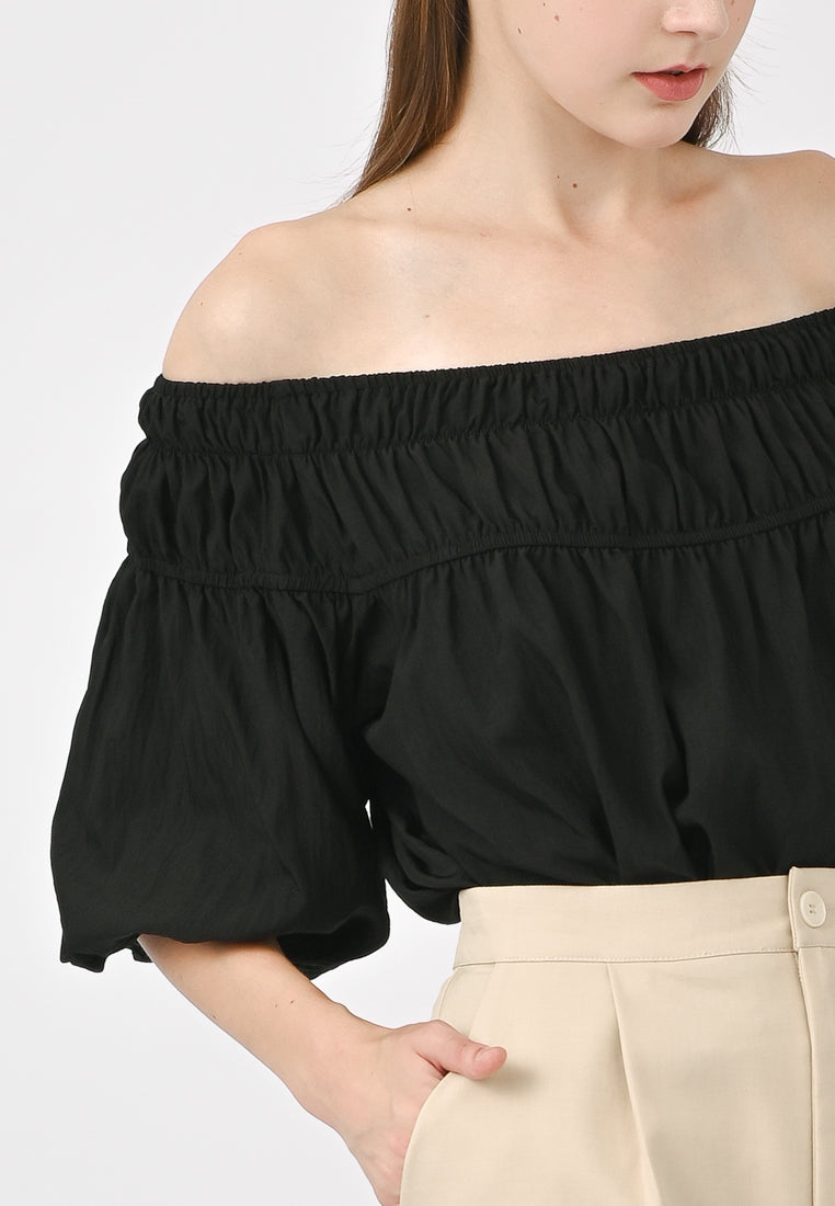 Plain B. Off Shoulder Top