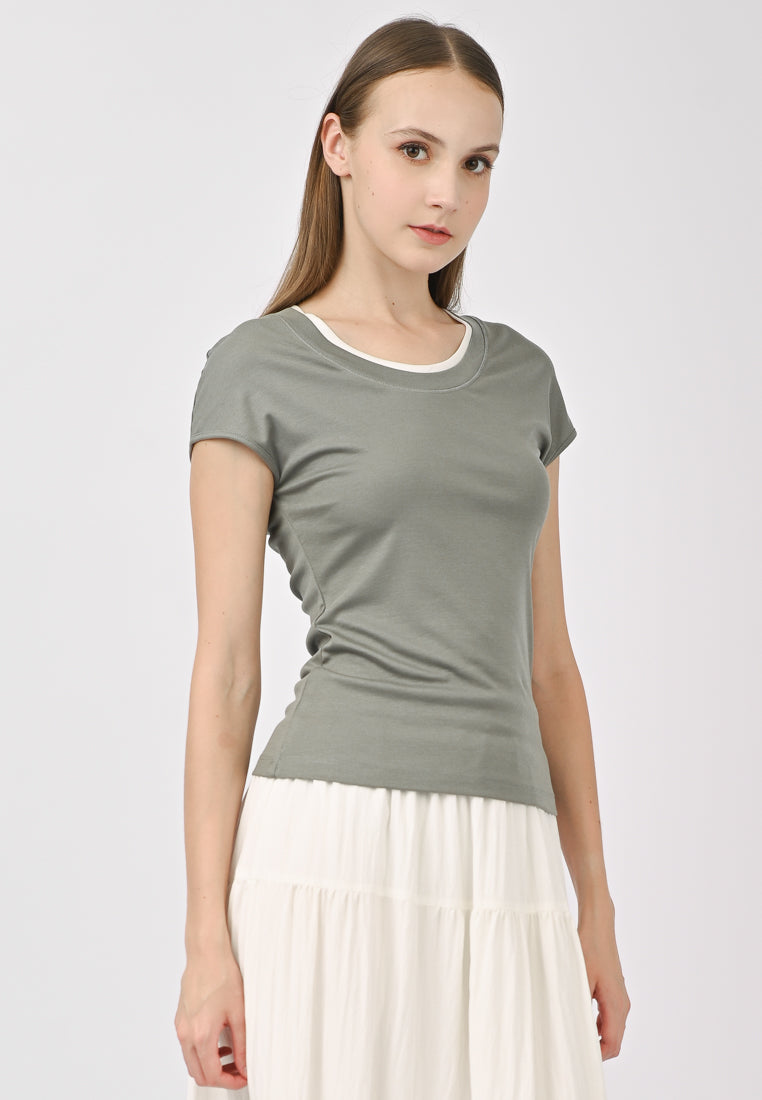 Plain B. Wide-Neck T-Shirt