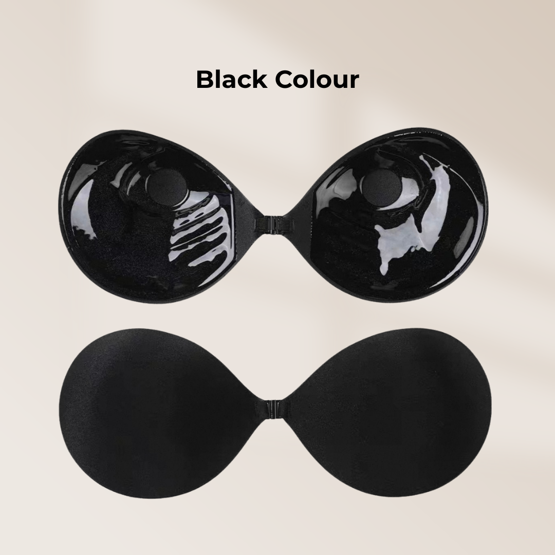 BebeButterfly Seamless Invisible Adhesive Push Up Nu Bra Stick On Front Buckle Wedding Silicone Bra