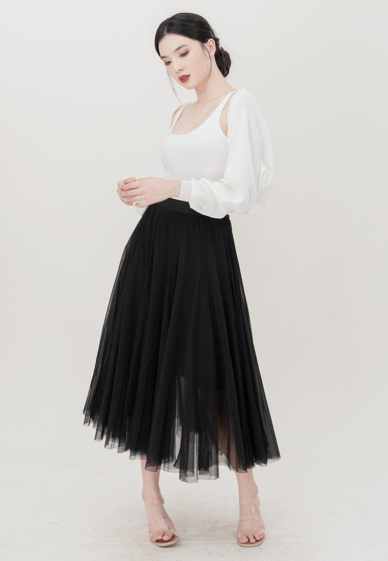 Plain B. Oversize Cropped Knitted Cardigan