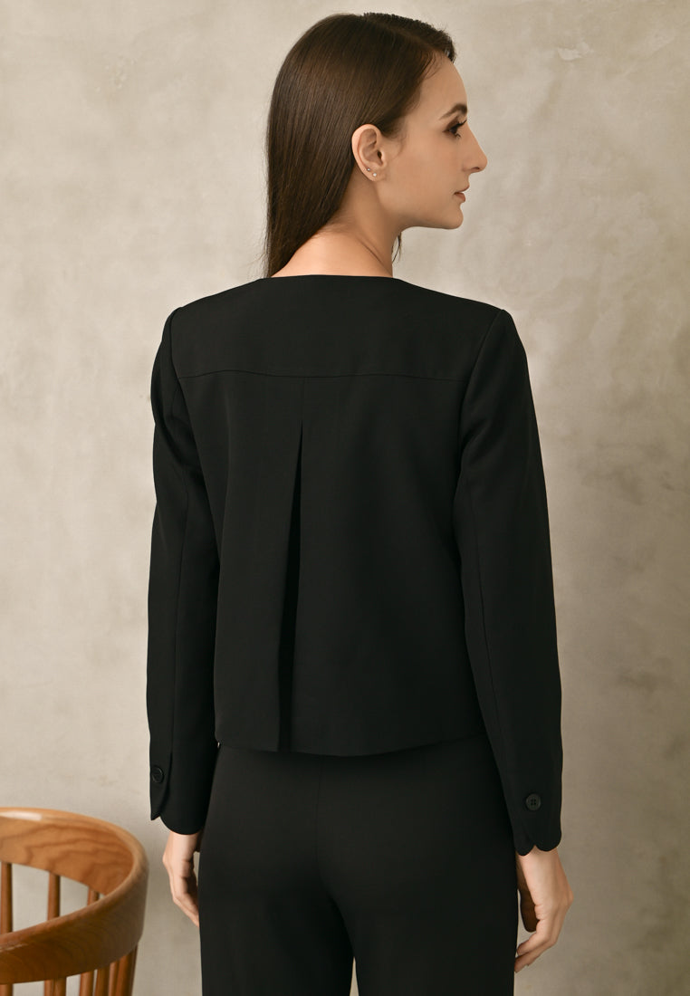 BebeBeige Round-Neck Blazer
