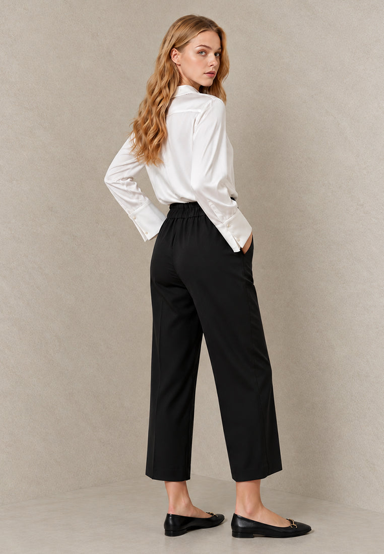 Plain B. Hight Waist Boot Cropped Trousers