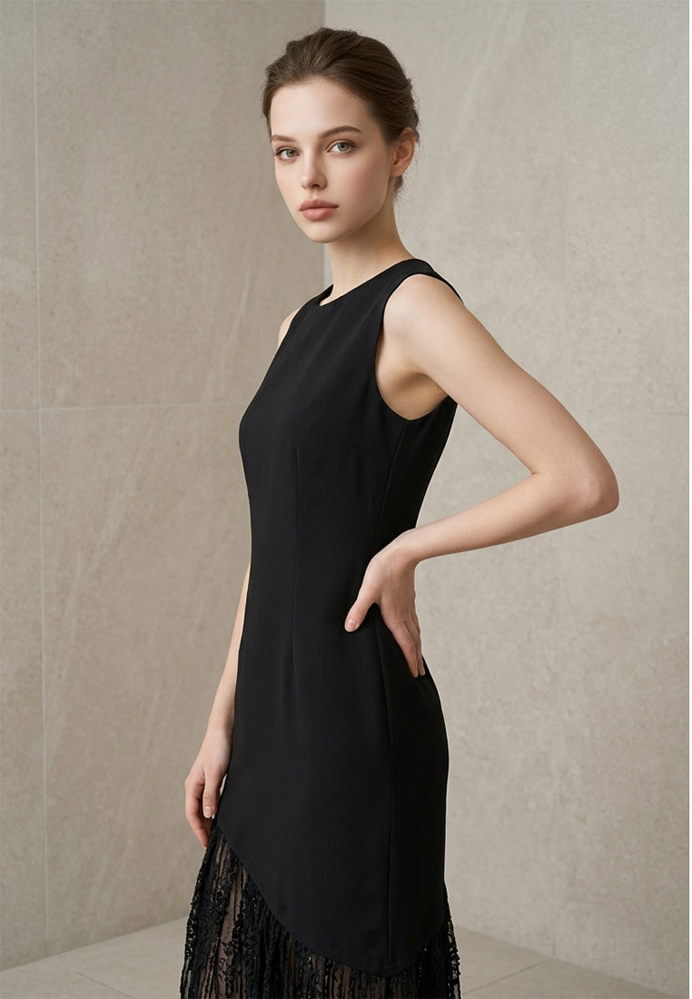 BebeBeige Sleeveless Midi Dress