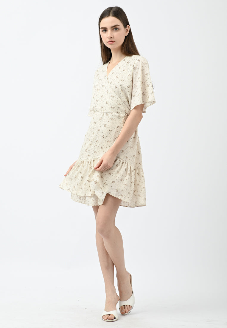 Plain B. Floral Print Wrap Dress