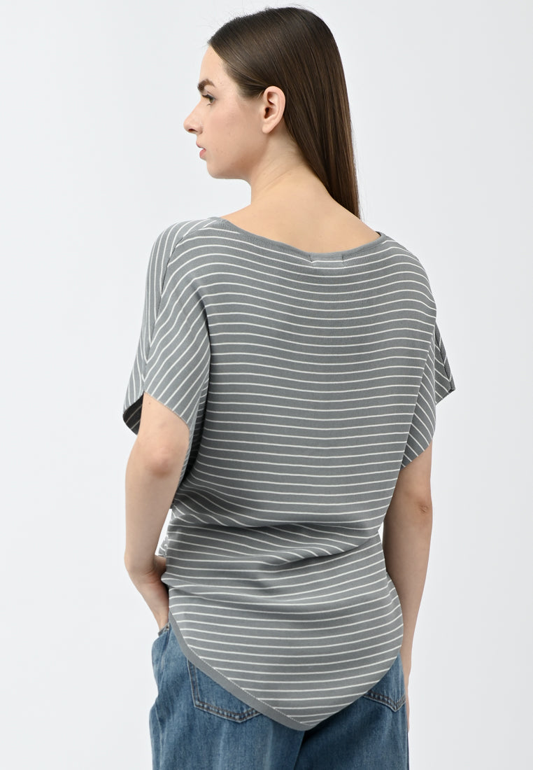 Plain B. Stripe Oversized Knit Top