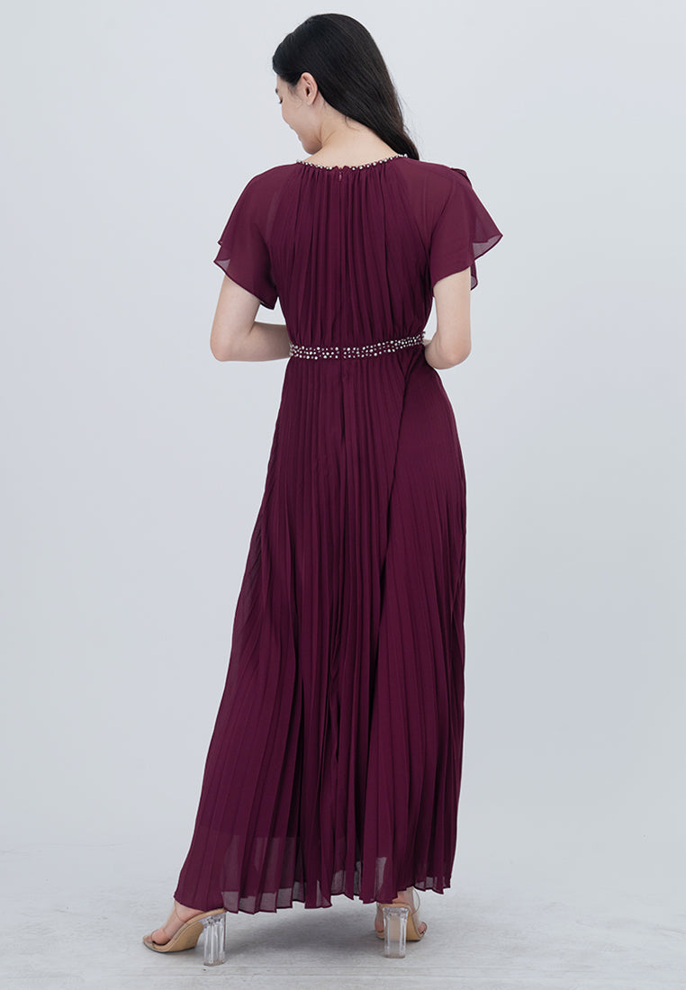 BebeButterfly  Sequins Maxi Dinner Dress