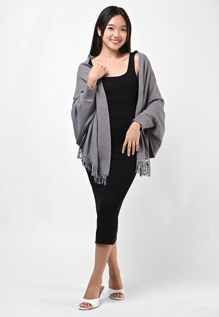 Plain B. Tassel Cardigan