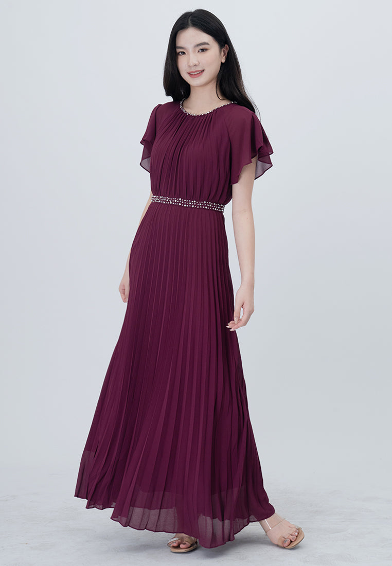 BebeButterfly  Sequins Maxi Dinner Dress