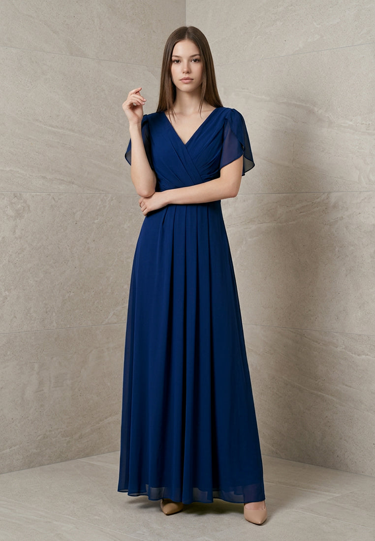 BebeButterfly  V-Neckline  Maxi Dinner Dress