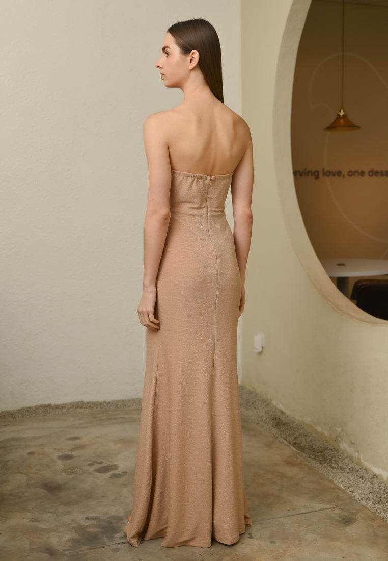 BebeBeige Tube Dress Dinner Dress